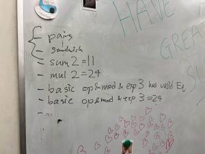 An early sketch of the rules