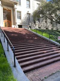The Haviland stairs during golden hour